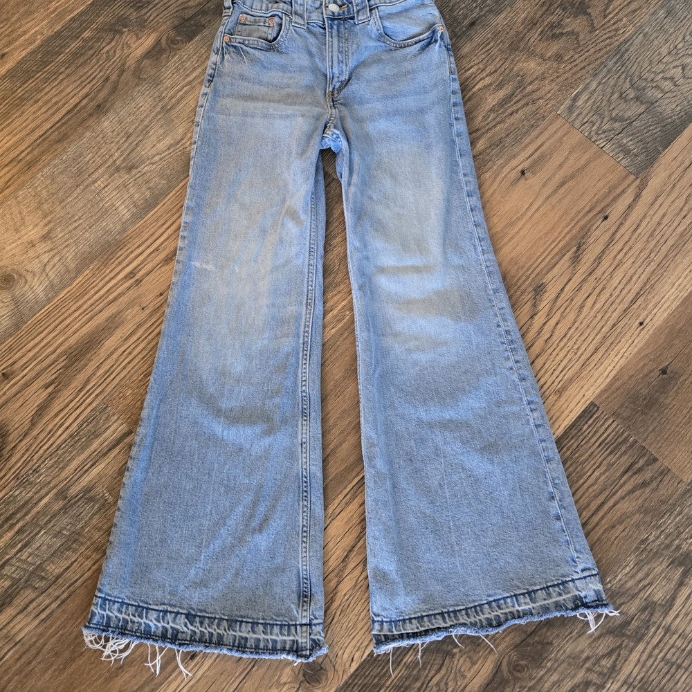 H&M Girls Light Blue Flared Jeans